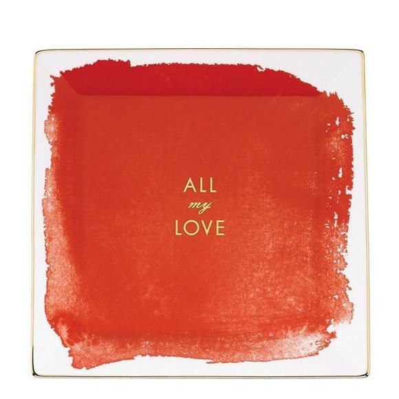 Kate Spade Posy Court Square Dish Tray in Red - Picture 2 of 4